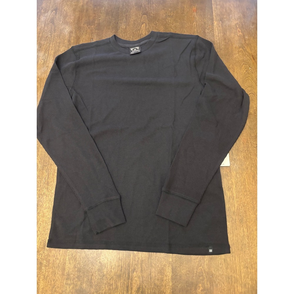 Billabong Mens Essential Thermal Long Sleeve Shirt Black ABYKT00213 Medium NWT
